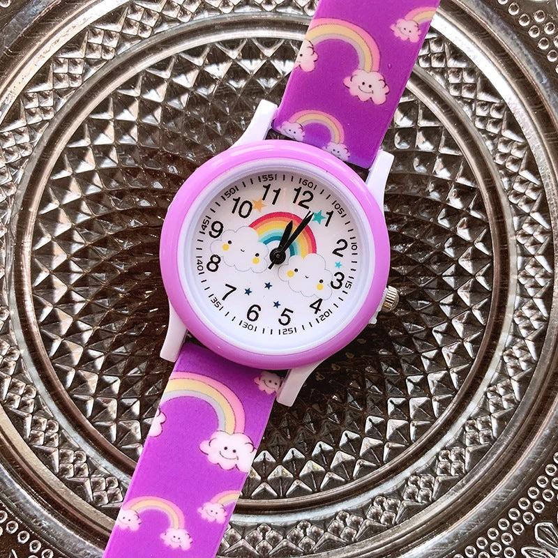 RainbowTime | Rainbow Children's Watch with Silicone Band – Learn to Tell Time in Colorful Design for Kids by BowLift