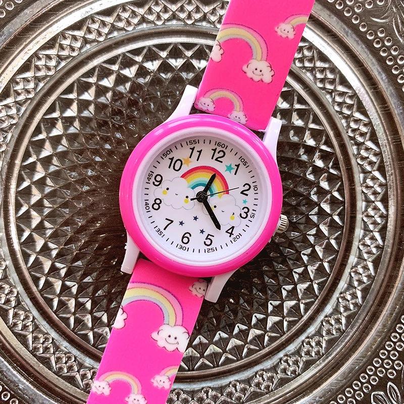 RainbowTime | Rainbow Children's Watch with Silicone Band – Learn to Tell Time in Colorful Design for Kids by BowLift