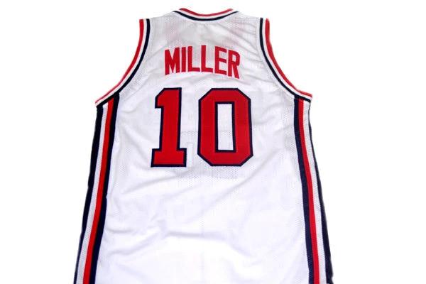 Reggie Miller Jersey #10 Team USA Basketball Navy White by My store basketball
