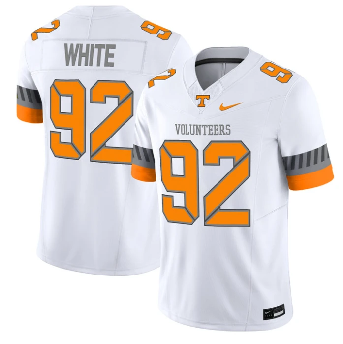 Reggie White Jersey #92 Tennessee Vols 2025 Smokey Grey Series Stitched White by My Store