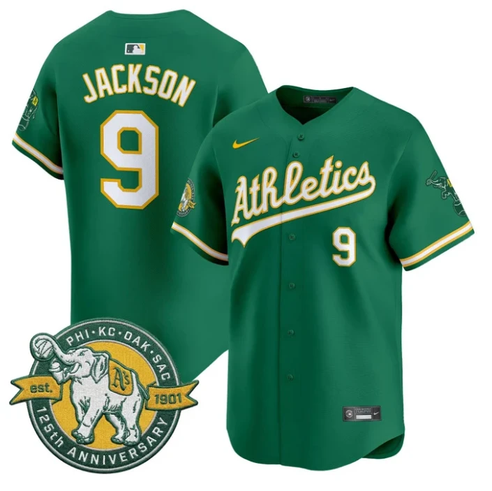Reggie Jackson Jersey #9 Oakland Athletics 125th Anniversary Stitched by My Store