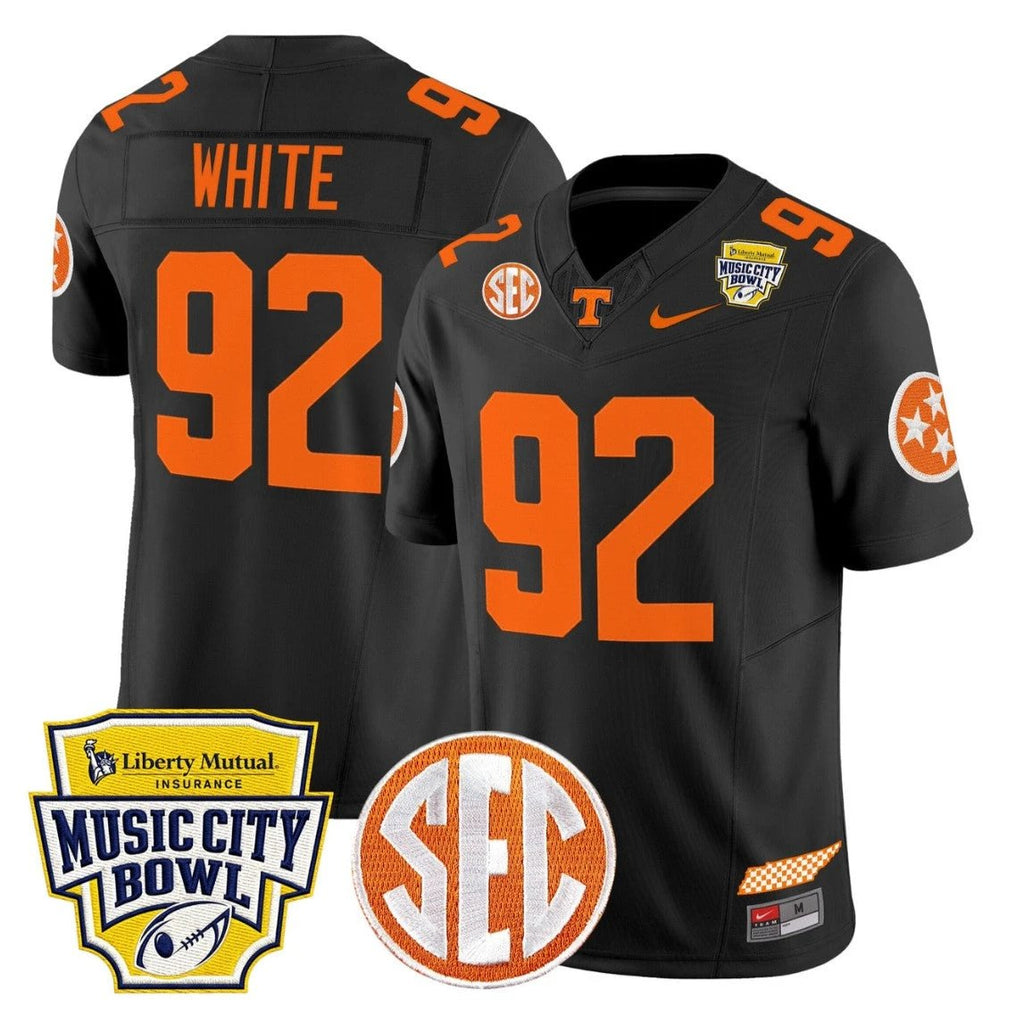Reggie White Jersey #92 Tennessee Vols 2025 Music City Bowl Stitched by My Store NCAA Football Jerseys