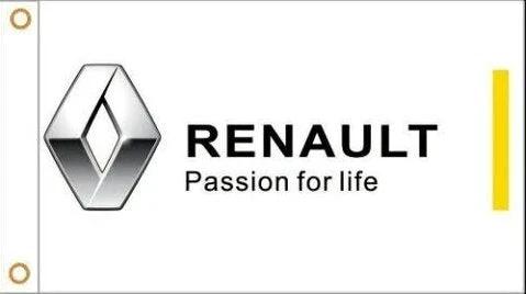 Renault Dacia Car White Flag 3X5 Ft Polyester Banner USA 90x150cm by flagsjustdoit