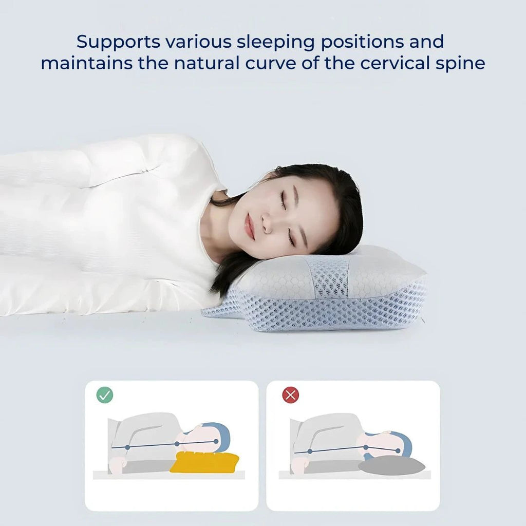 RestAlign Neck Pain Orthopedic Pillow | Cervical Cooling Memory Foam Pillow - Neck Pain Relief - Spinal Alignment Support Pillow Bowlift by Bowlift