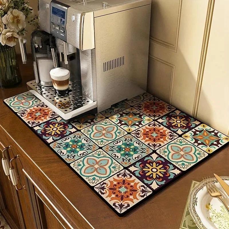Retro-Quick-drying Drain Mat for Kitchen & Counters by BowLift