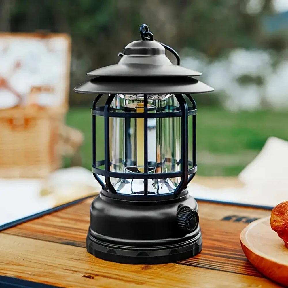 Retro Glow Camping Lantern Lamp by Casa & Beyond