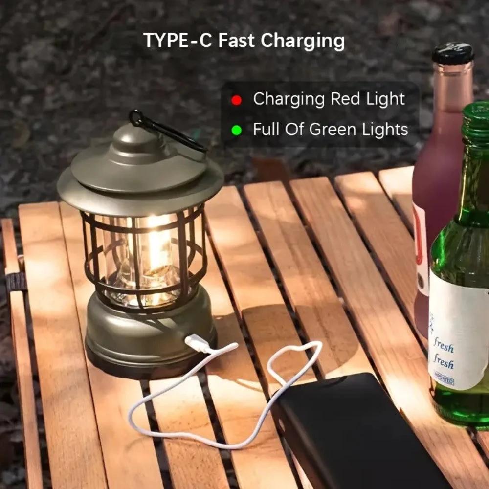 Retro Glow Camping Lantern Lamp by Casa & Beyond