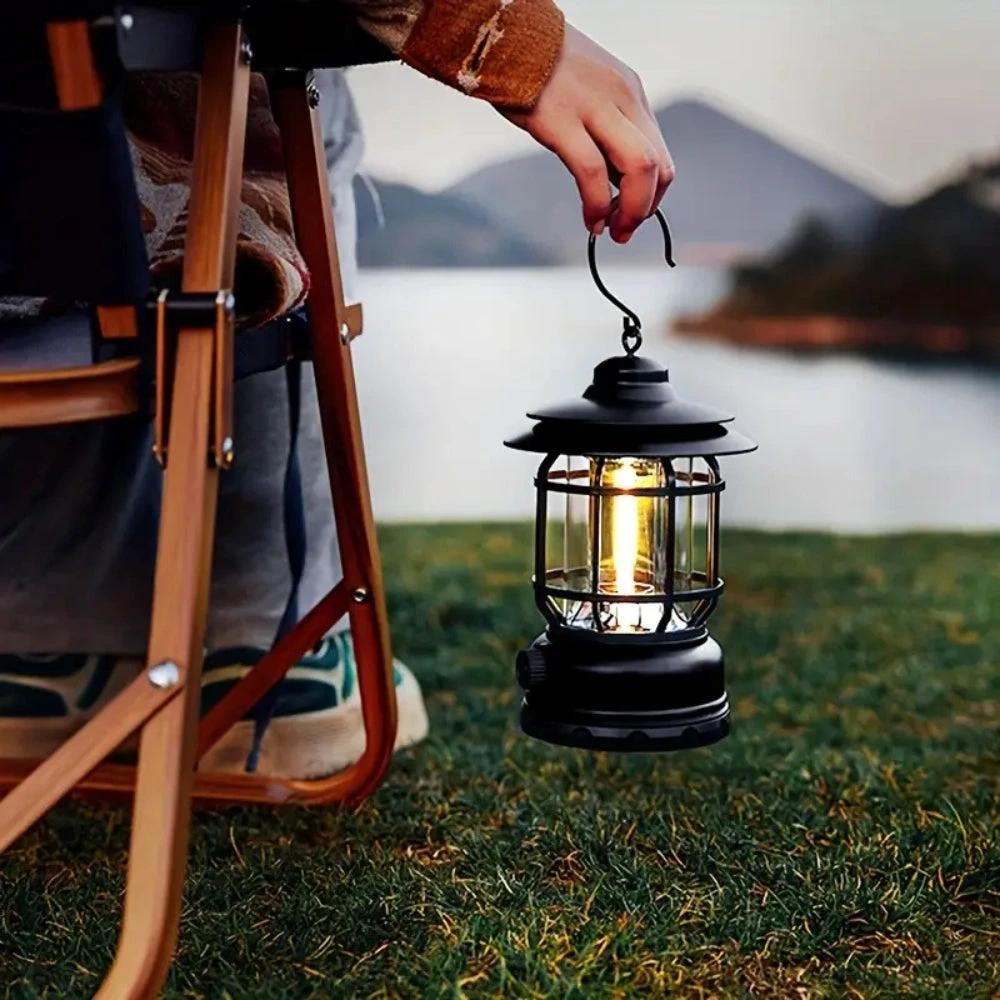 Retro Glow Camping Lantern Lamp by Casa & Beyond