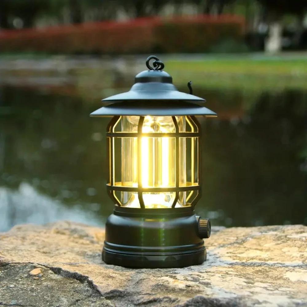 Retro Glow Camping Lantern Lamp by Casa & Beyond