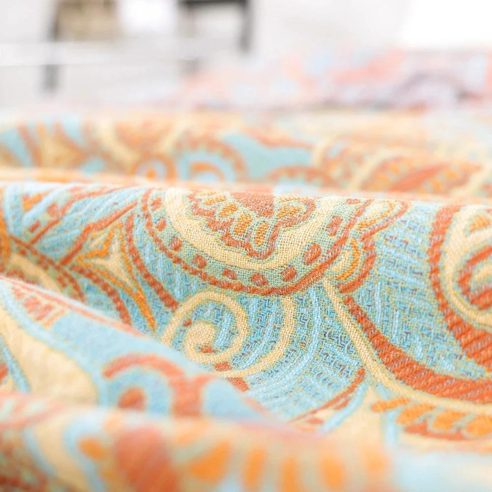 Reversible Paisley Bohemian Cotton Blanket by Casa & Beyond