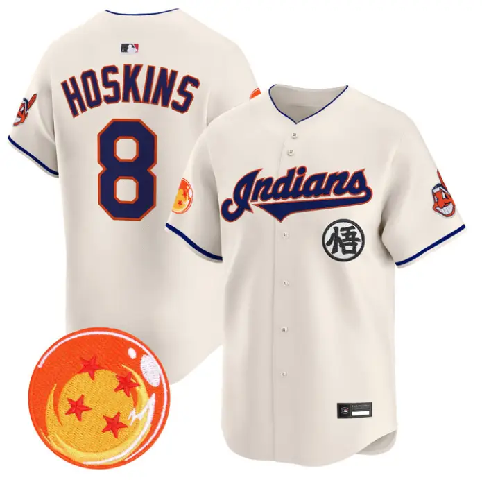 Rhys Hoskins Jersey #8 Cleveland Indians Dragon Ball Premier Stitched by My Store