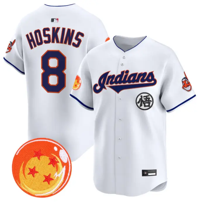 Rhys Hoskins Jersey #8 Cleveland Indians Dragon Ball Premier Stitched by My Store