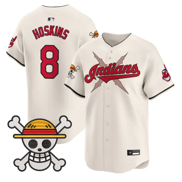 Rhys Hoskins Jersey #8 Cleveland Indians One Piece Premier Stitched by My Store