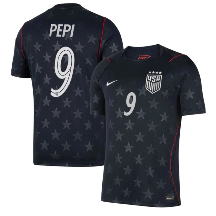 Ricardo Pepi Jersey #9 USMNT 2026 World Cup Match Stitched Stars Soccer by Soccer Jersey
