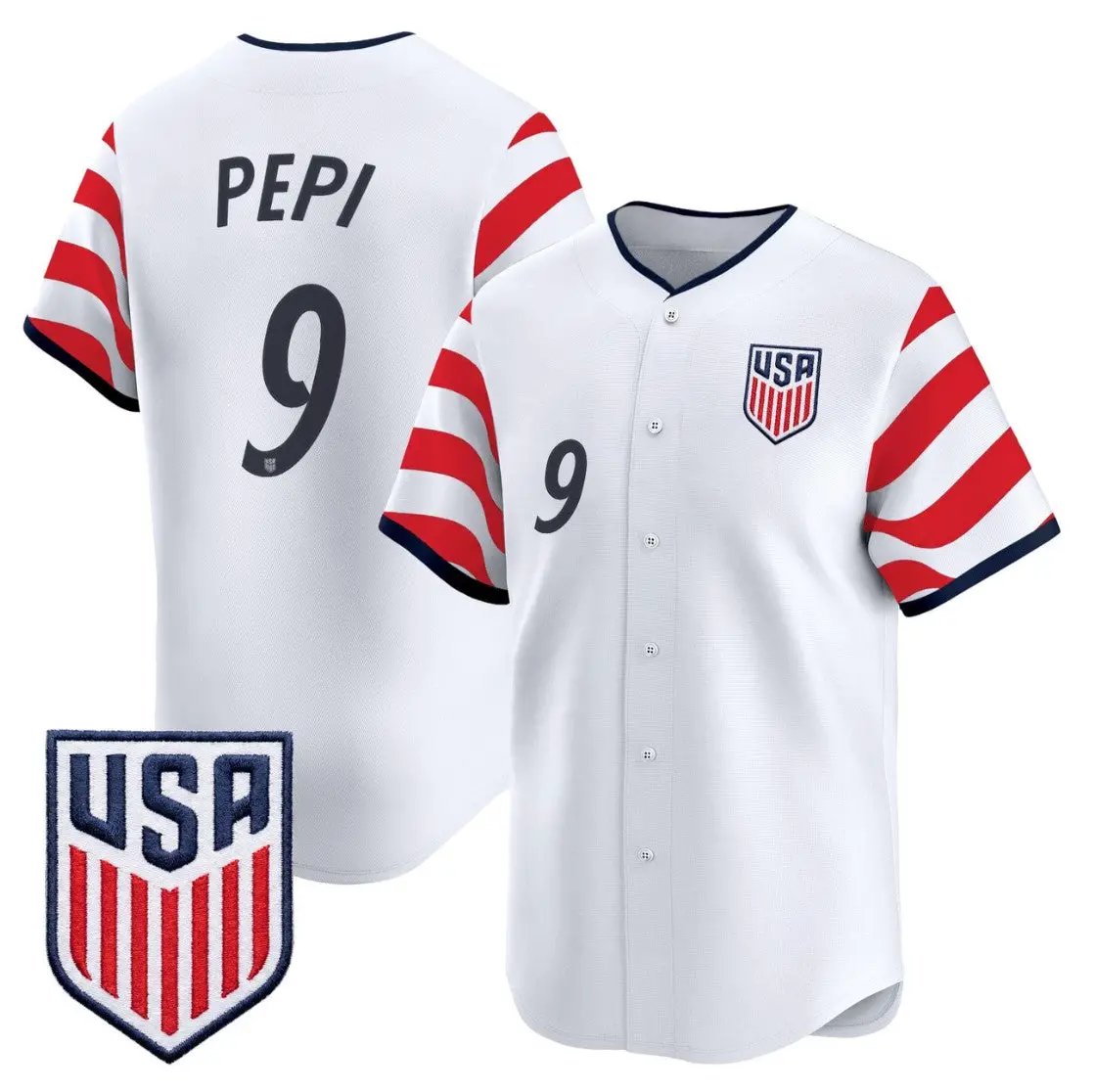 Ricardo Pepi Jersey #9 USMNT 2026 World Cup Vapor Baseball Stitched by My Store