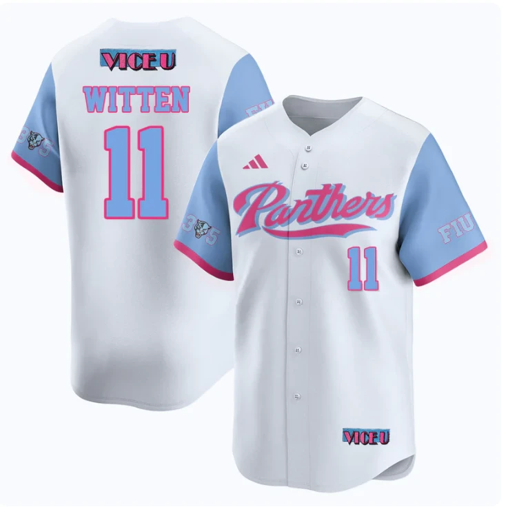 Rich Witten Jersey #11 FIU Baseball 2025 Vice U Stitched White by My Store