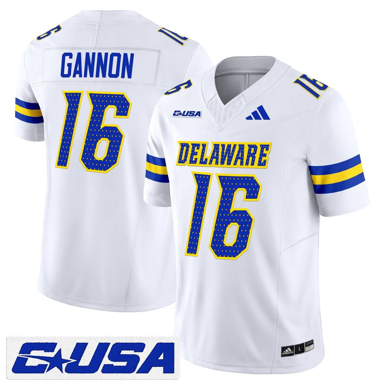Rich Gannon Jersey #16 Delaware Blue Hens 2025 Vapor Limited Stitched by My Store NCAA Football Jerseys
