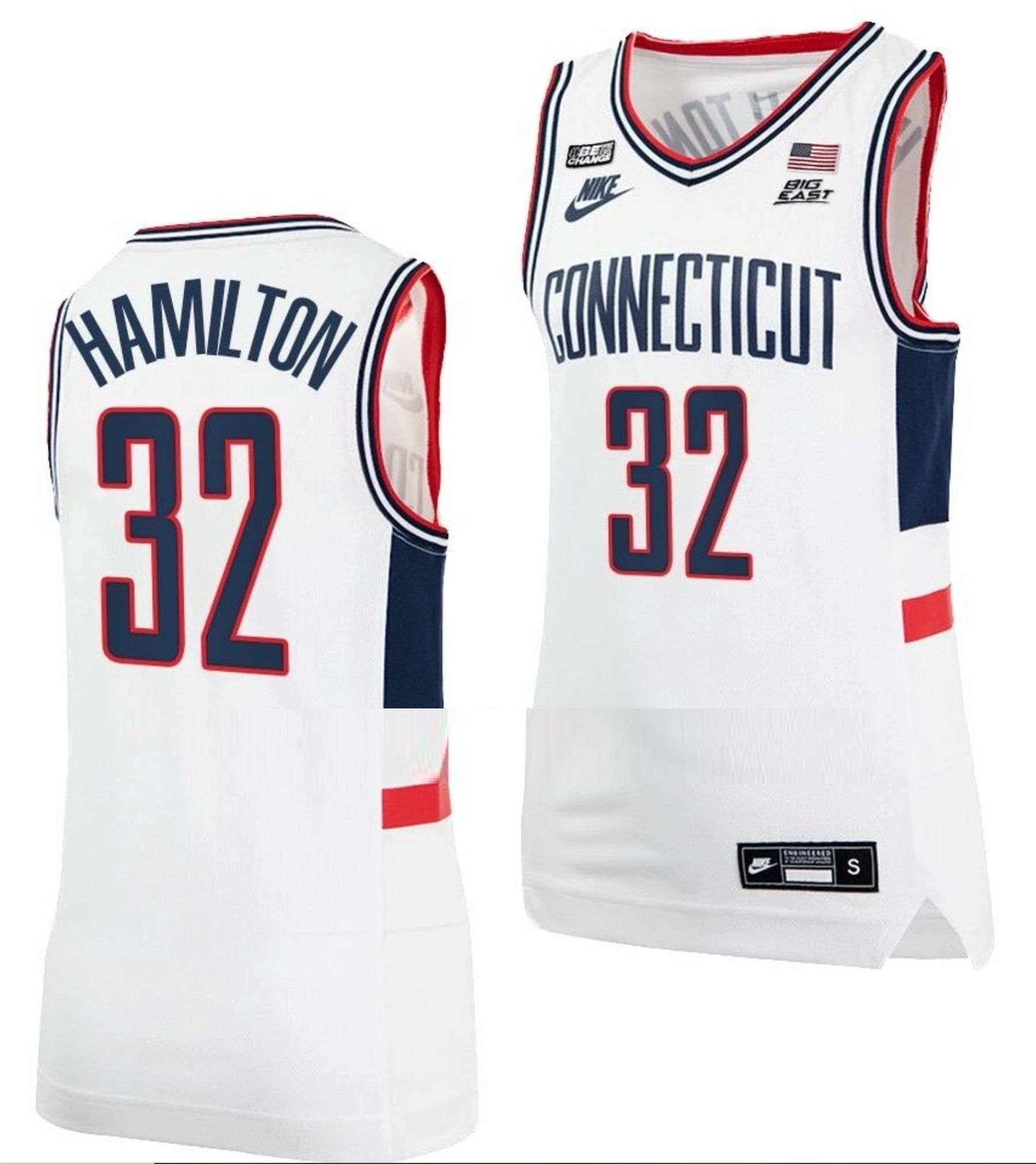 Richard Hamilton Jersey UConn Huskies College Basketball Alumni White #32 by My store basketball