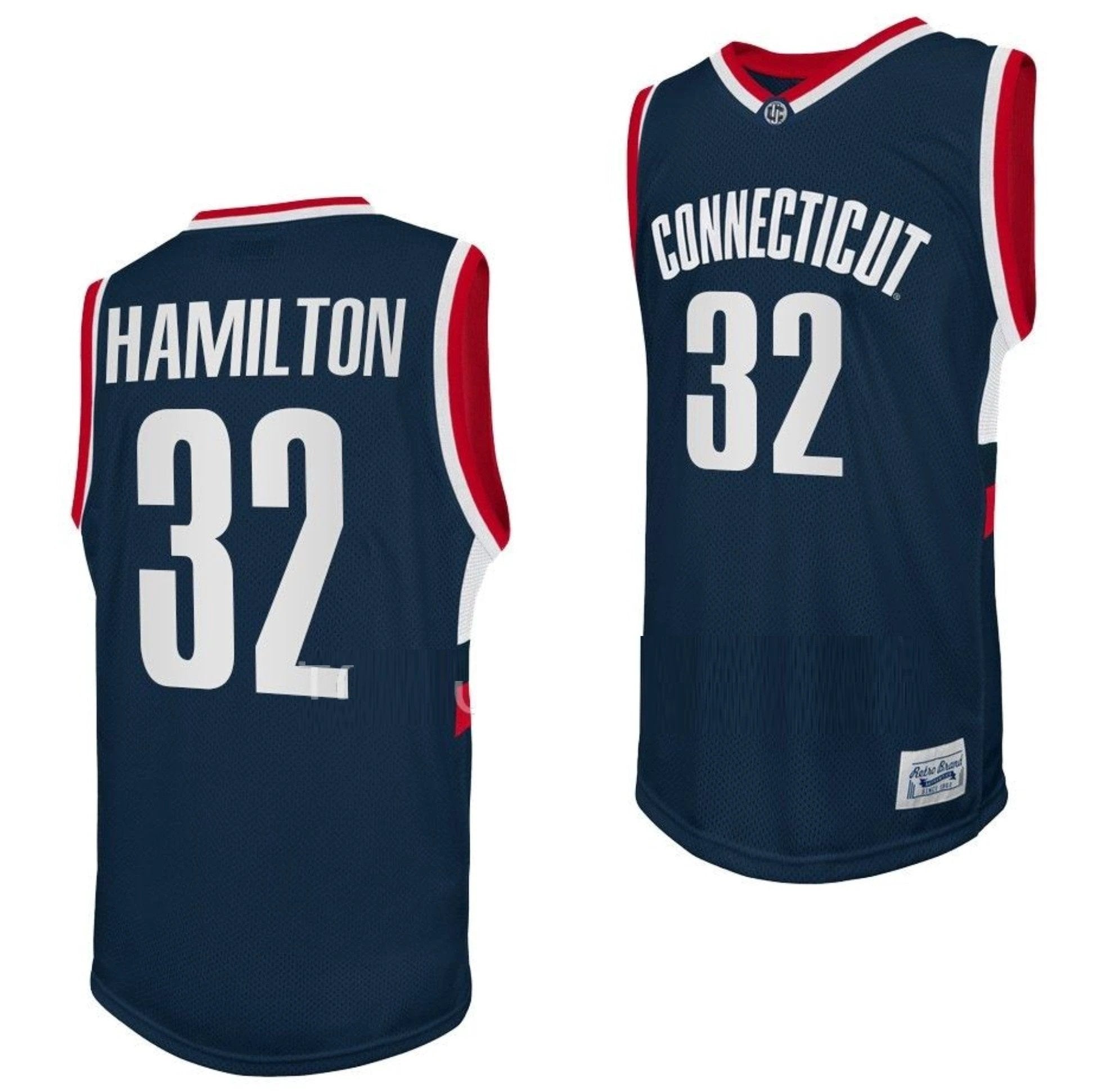 Richard Hamilton Jersey UConn Huskies College Basketball Navy Retro #32 by My store basketball