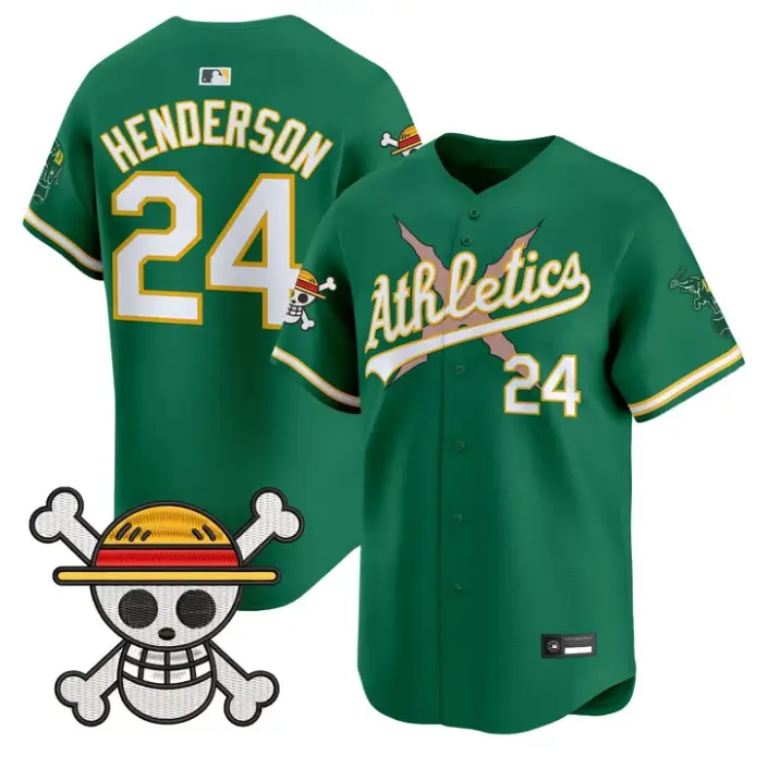 Rickey Henderson Jersey #24 Athletics One Piece Vapor Premier Stitched by My Store