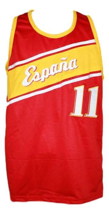 Ricky Rubio Jersey #11 Team Spain Espana Basketball Red by My store basketball