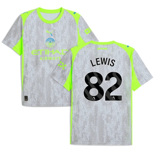 Rico Lewis 82 Manchester City 2025-26 Third Men Jersey – Gray by Soccer Jersey