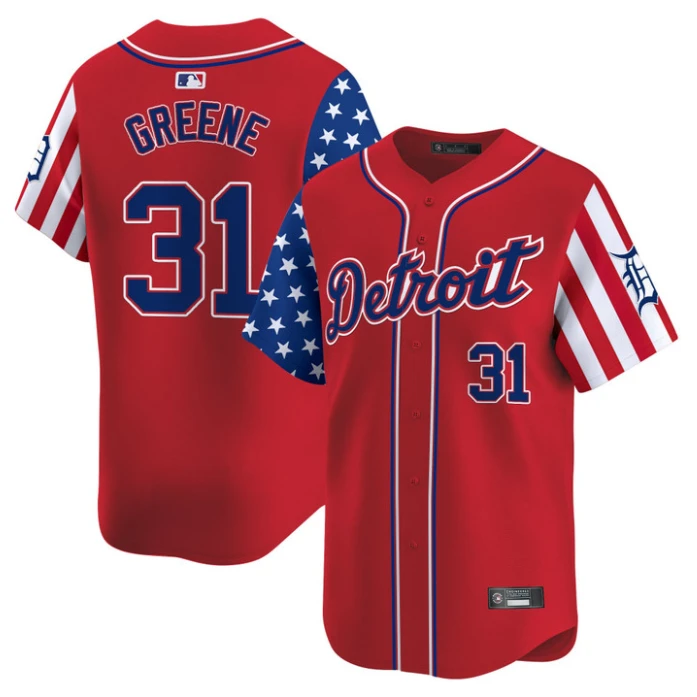 Riley Greene Jersey #31 Detroit Tigers 2025 Memorial Day Vapor Premier Limited Stitched Red by My Store
