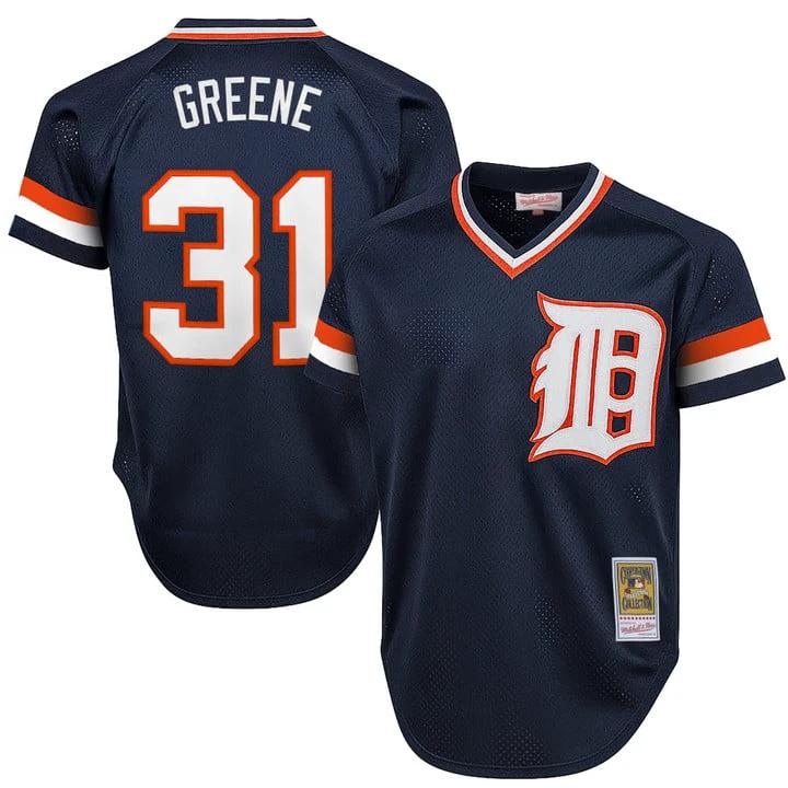 Riley Greene Jersey #31 Detroit Tigers Throwback Cooperstown Stitched Navy by Baseball Jerseys 7