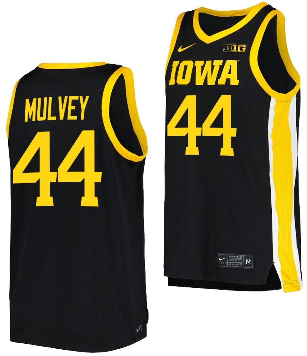 Riley Mulvey Jersey Iowa Hawkeyes College Basketball Black #44 by My store basketball