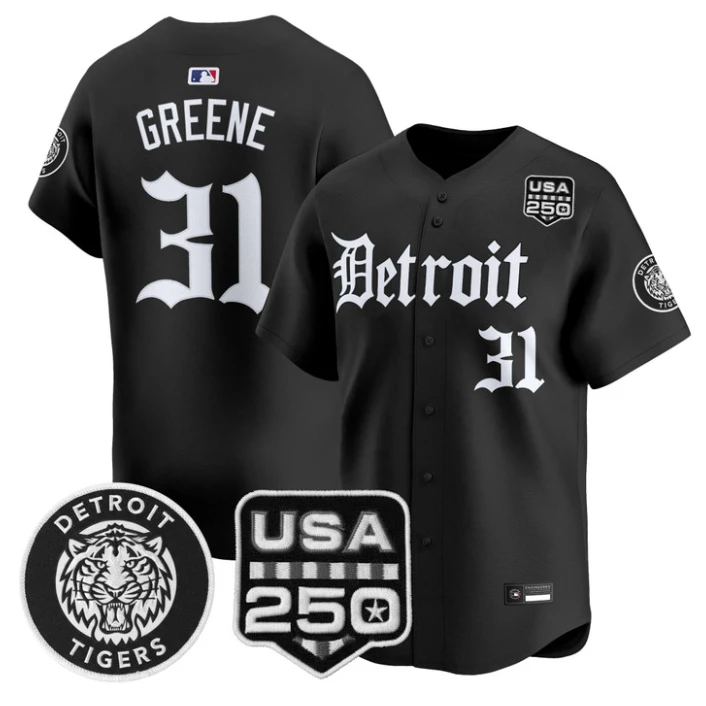 Riley Greene Jersey #31 Detroit Tigers Gothic Edition Vapor Stitched by My Store
