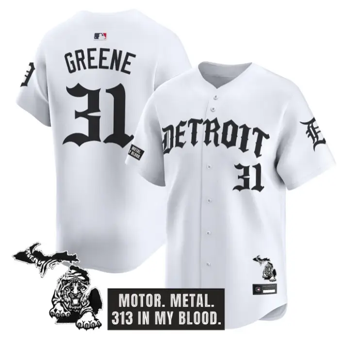 Riley Greene Jersey #31 Detroit Tigers Old English Edition Stitched by My Store