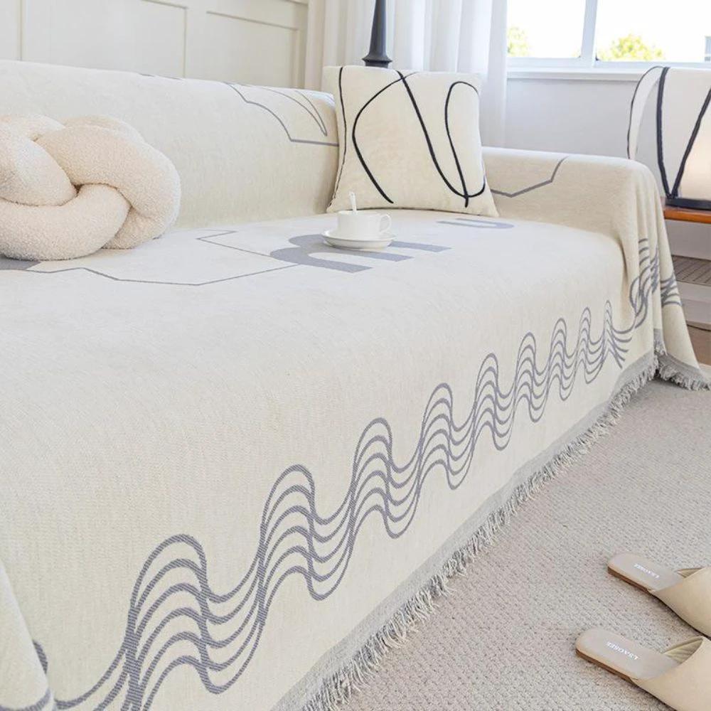 Ripple Curve Line Flow Sofa Cover by Casa & Beyond