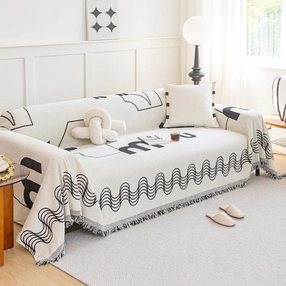 Ripple Curve Line Flow Sofa Cover by Casa & Beyond