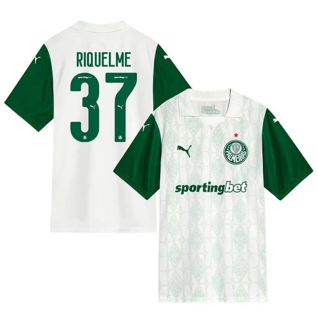 Riquelme #37 Palmeiras 2025-26 Away Match Jersey – White by Soccer Jersey