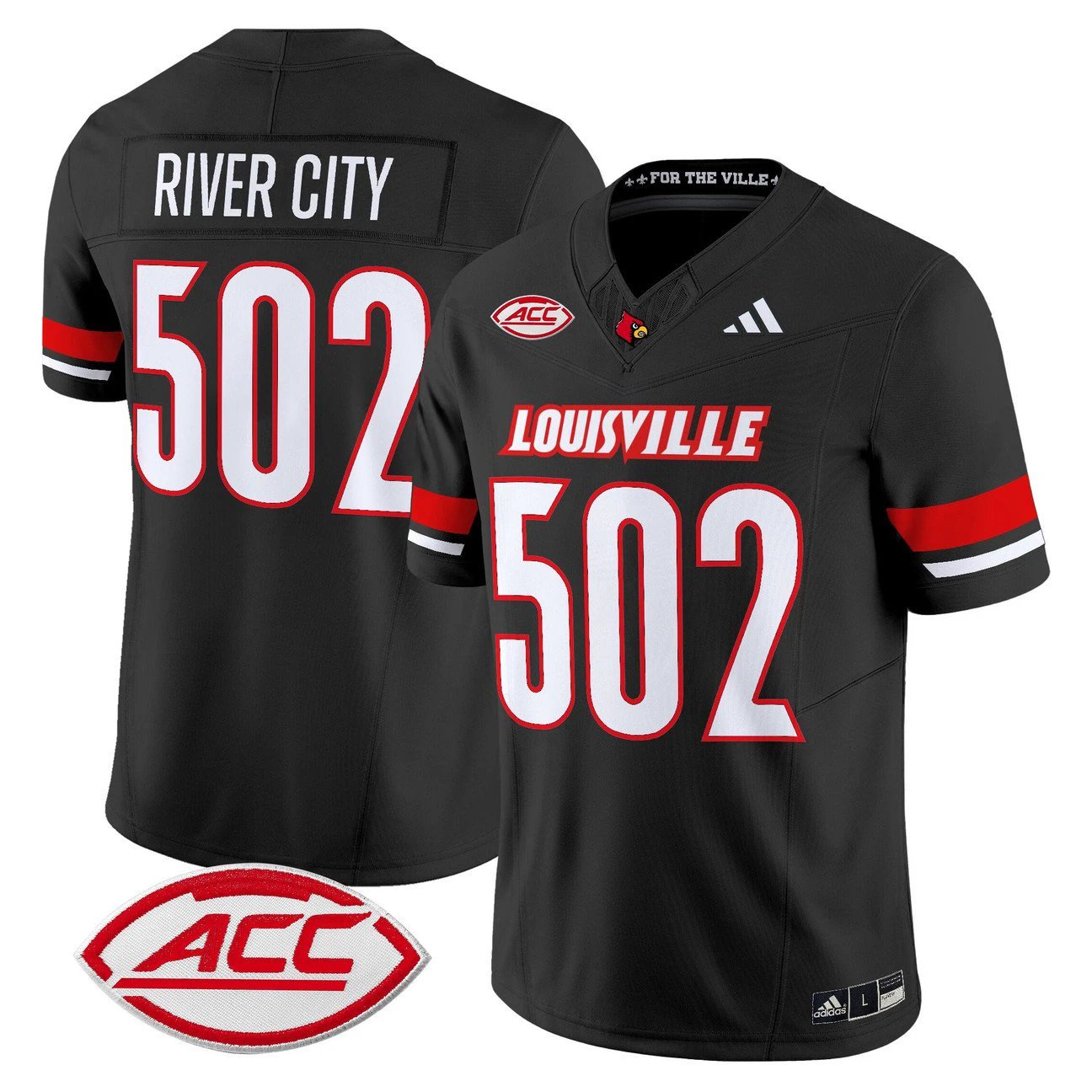 River City Jersey #502 Louisville Cardinals 2025 Vapor Limited Stitched by My Store NCAA Football Jerseys