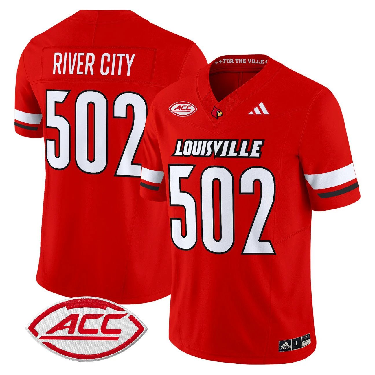 River City Jersey #502 Louisville Cardinals 2025 Vapor Limited Stitched by My Store NCAA Football Jerseys