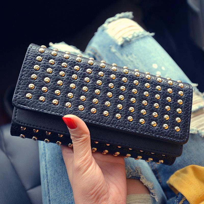 Women PU Leather Fashion Long Clutch Vintage by Bowlift