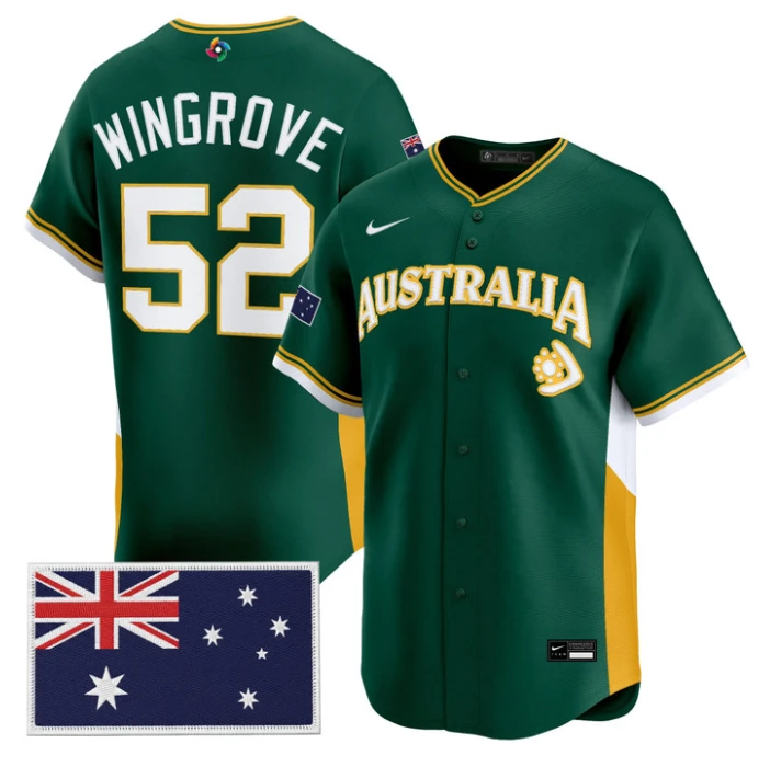 Rixon Wingrove Jersey #52 Team Australia 2026 World Baseball Stitched by My Store