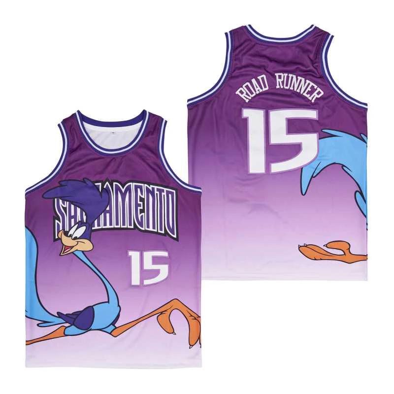 Road Runner #15 Movie Basketball Jersey Purple by My store basketball