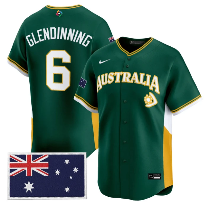 Robbie Glendinning Jersey #6 Team Australia 2026 World Baseball Stitched by My Store