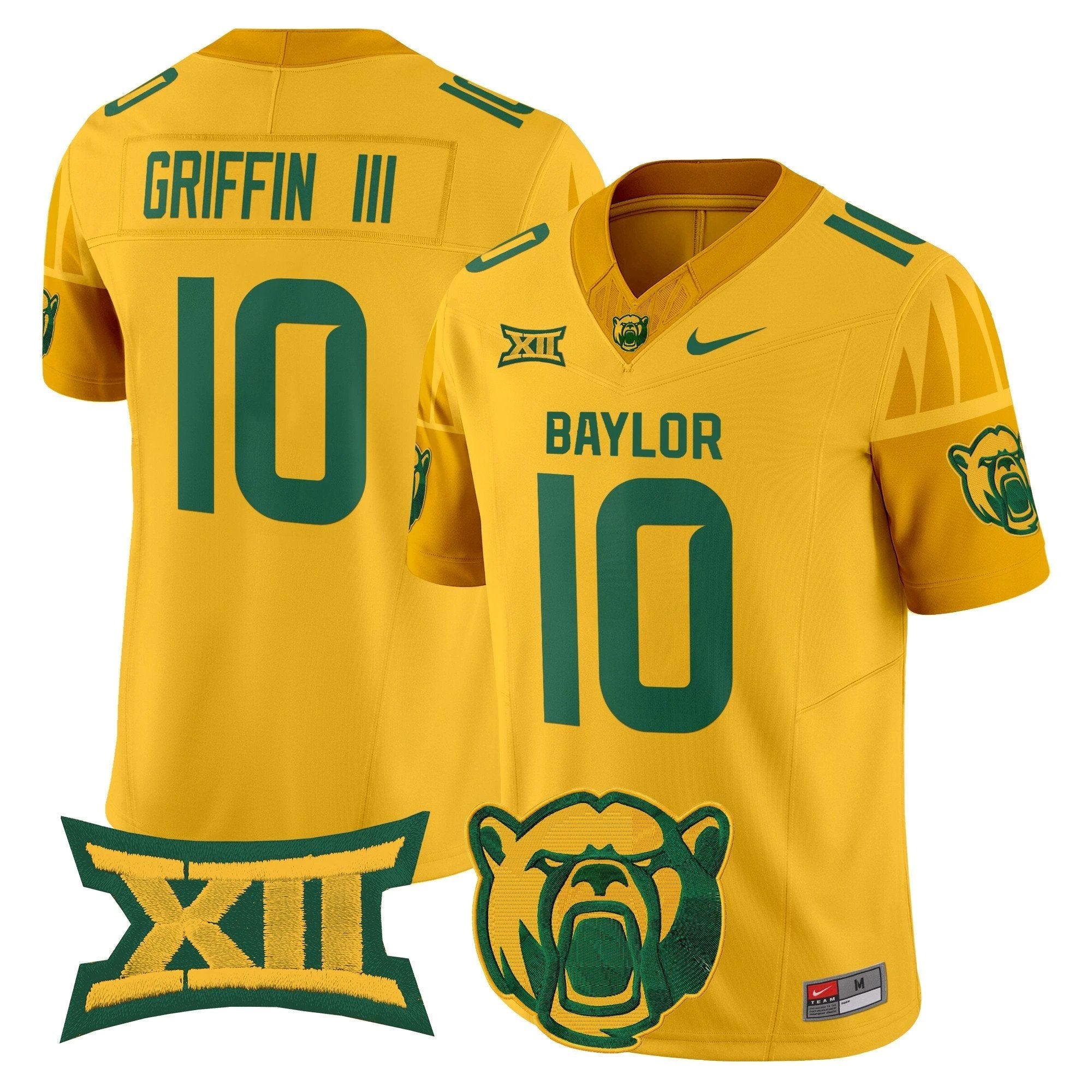 Robert Griffin III Jersey #10 Baylor Bears 2025 V2 Vapor Stitched Black (Copy) by My Store
