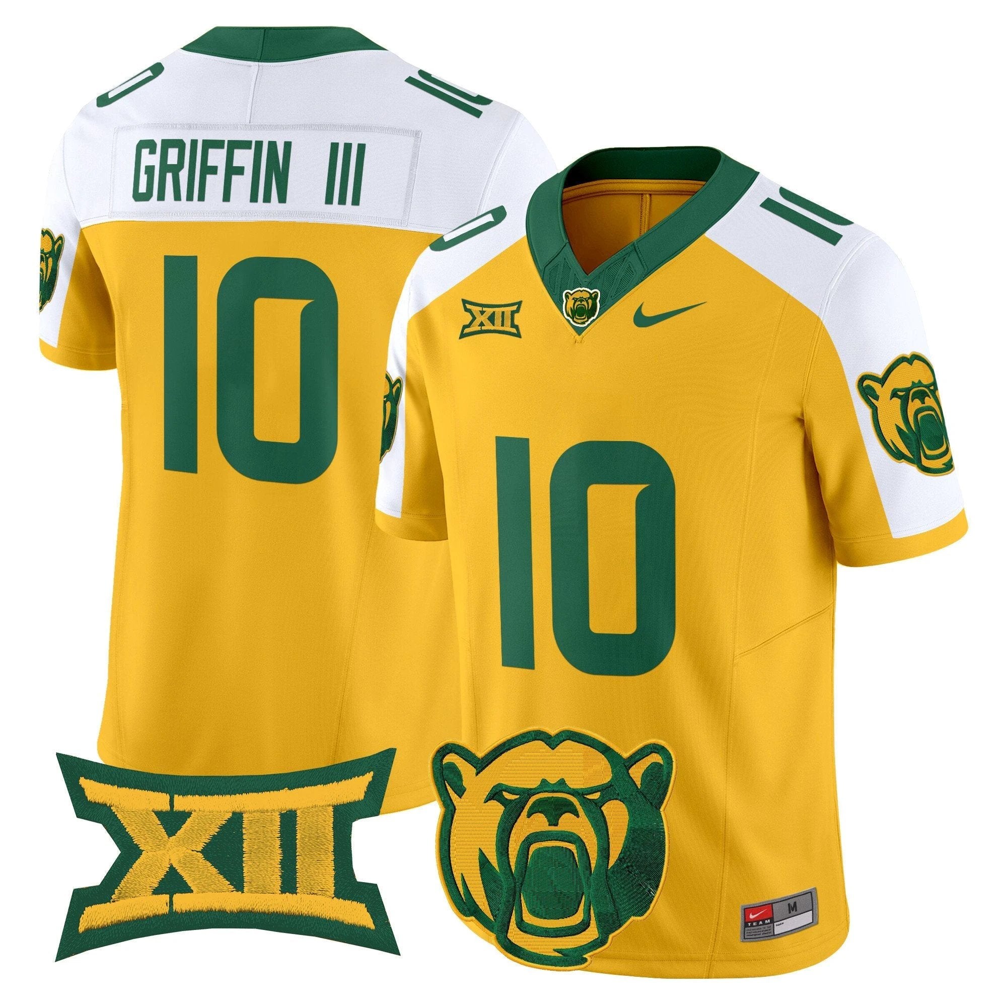 Robert Griffin III Jersey #10 Baylor Bears 2025 Vapor Stitched Gold Alternate by NCAA Football Jersey