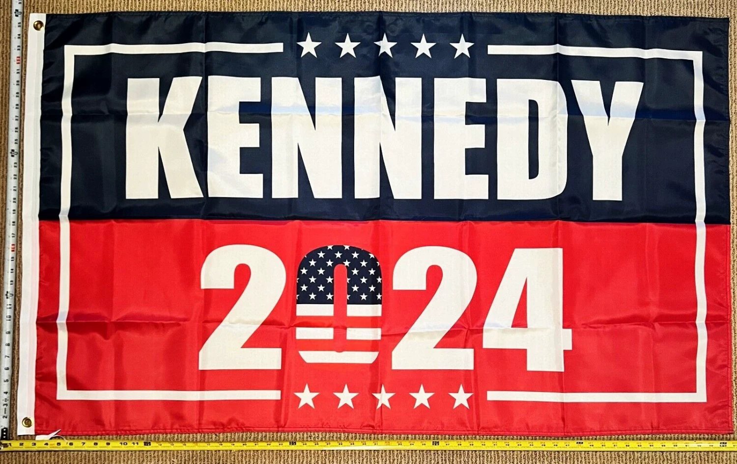 Robert Kennedy Flag 2024 Vote Democrat Save America USA Sign 3x5' by flagsjustdoit