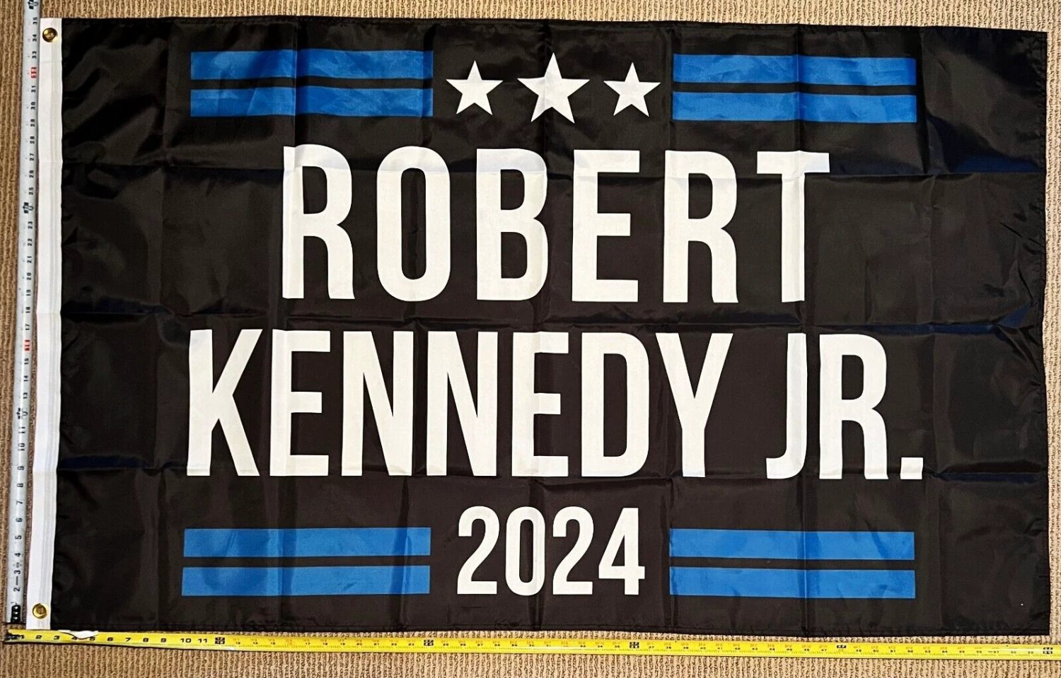 Robert Kennedy Flag Black RFK JR 2024 Democrat America USA Sign 3x5ft by flagsjustdoit