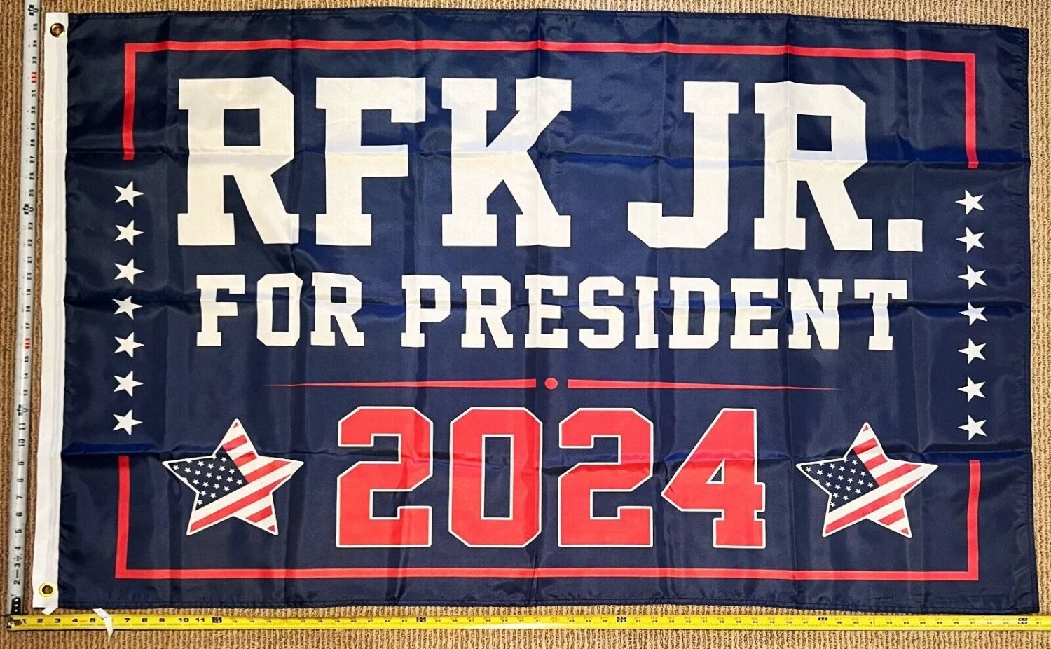Robert Kennedy Flag Blue RFK JR 2024 Democrat America USA Sign 3x5ft by flagsjustdoit