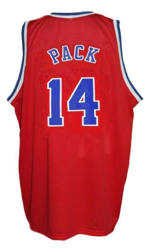 Robert Pack Jersey #14 Washington Retro Basketball Red by My store basketball