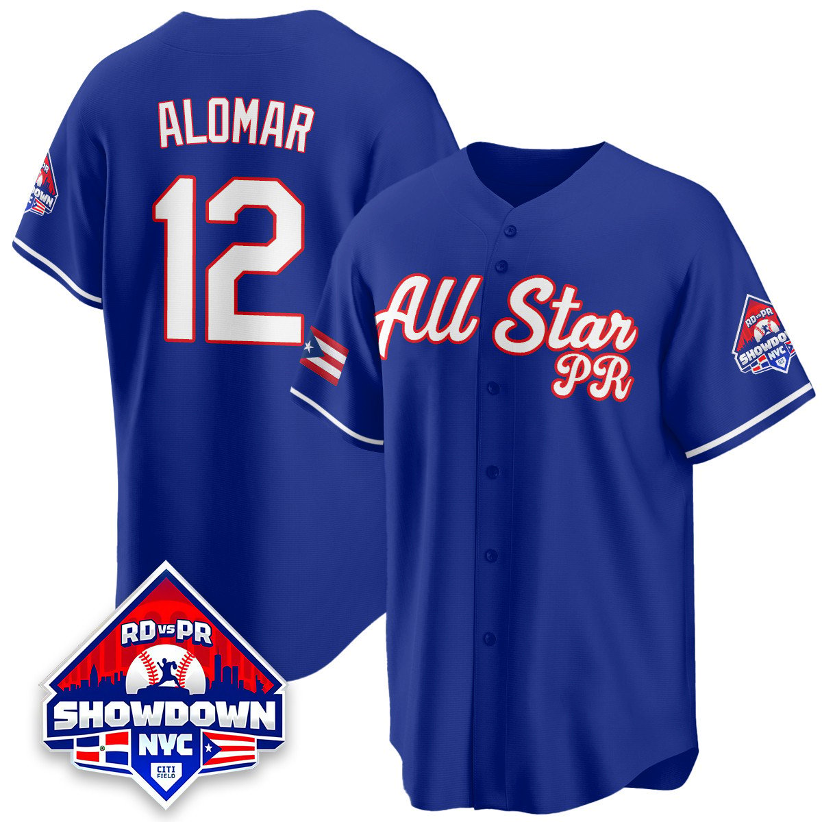 Roberto Alomar Jersey #12 Puerto Rican Baseball All-Star 2025 Stitched Blue by My Store