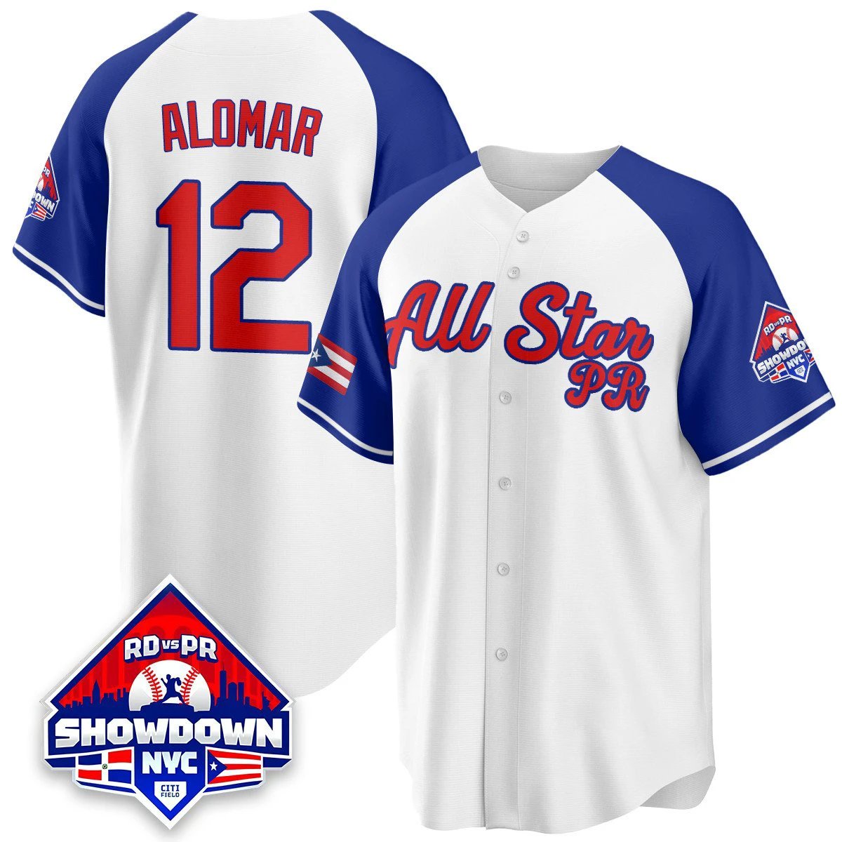 Roberto Alomar Jersey #12 Puerto Rican Baseball All-Star 2025 Stitched White Alter by My Store