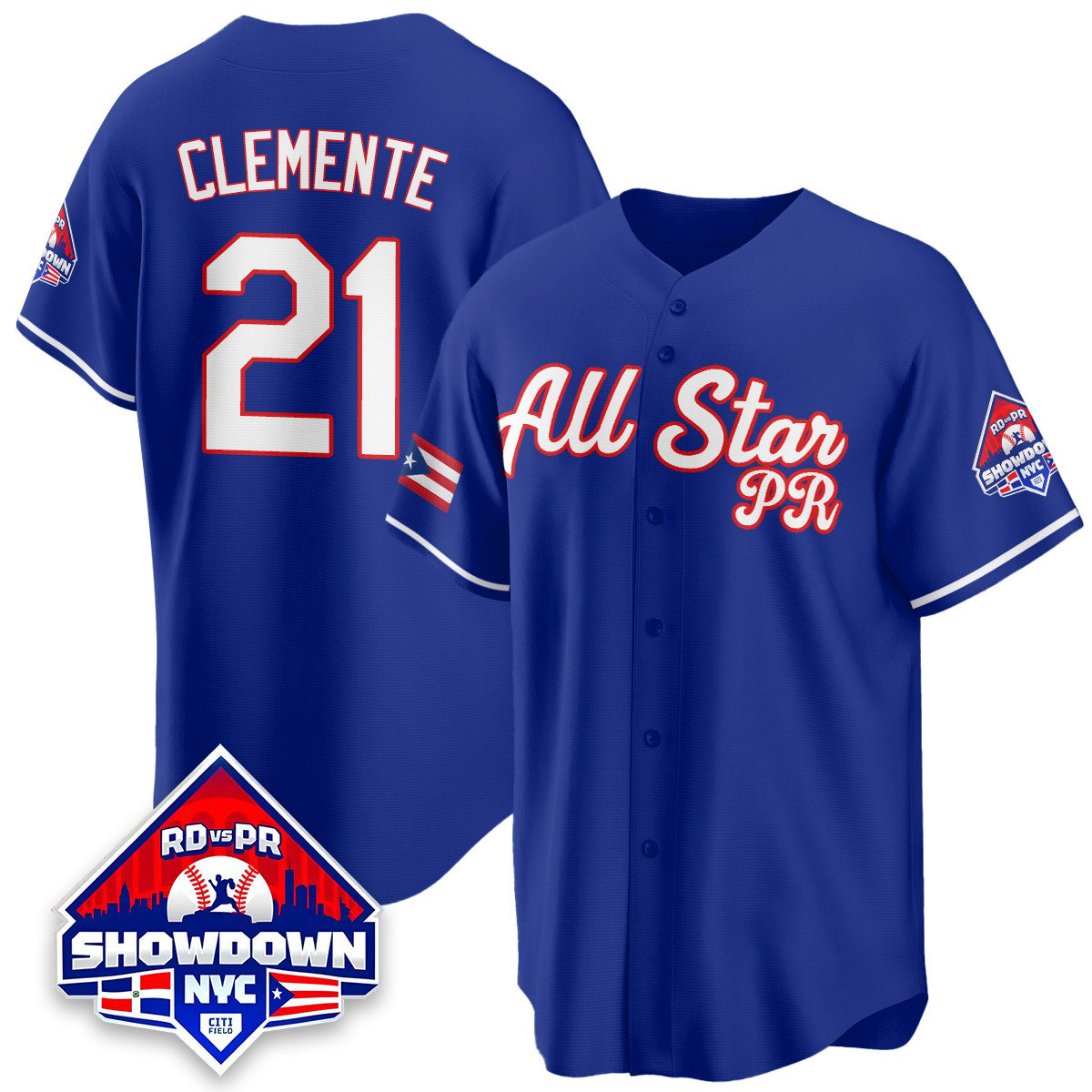 Roberto Clemente Jersey #21 Puerto Rican Baseball All-Star 2025 Stitched Blue by My Store