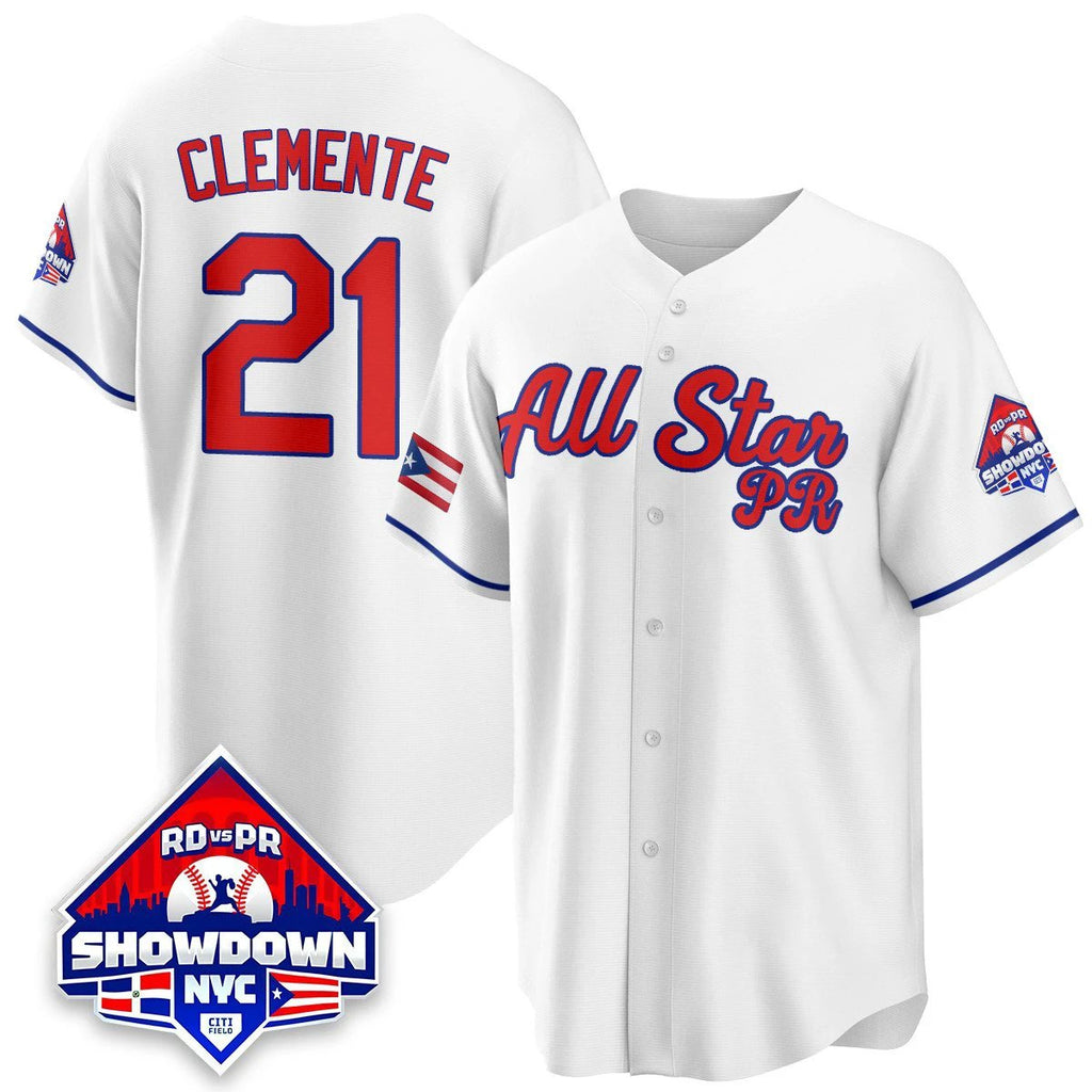 Roberto Clemente Jersey #21 Puerto Rican Baseball All-Star 2025 Stitched White by My Store